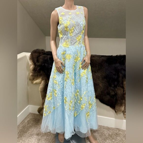 Charming Organza & Floral Lace with Beads Party  Dress/ Prom Dress - Picture 4 of 16